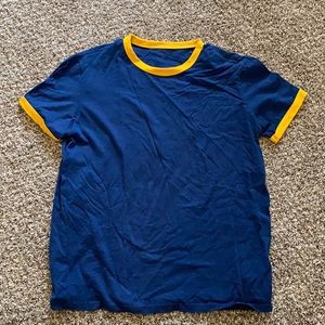Blue and yellow shirt